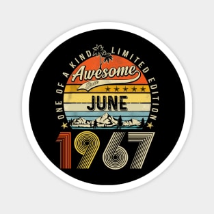 Awesome Since June 1967 Vintage 56th Birthday Magnet